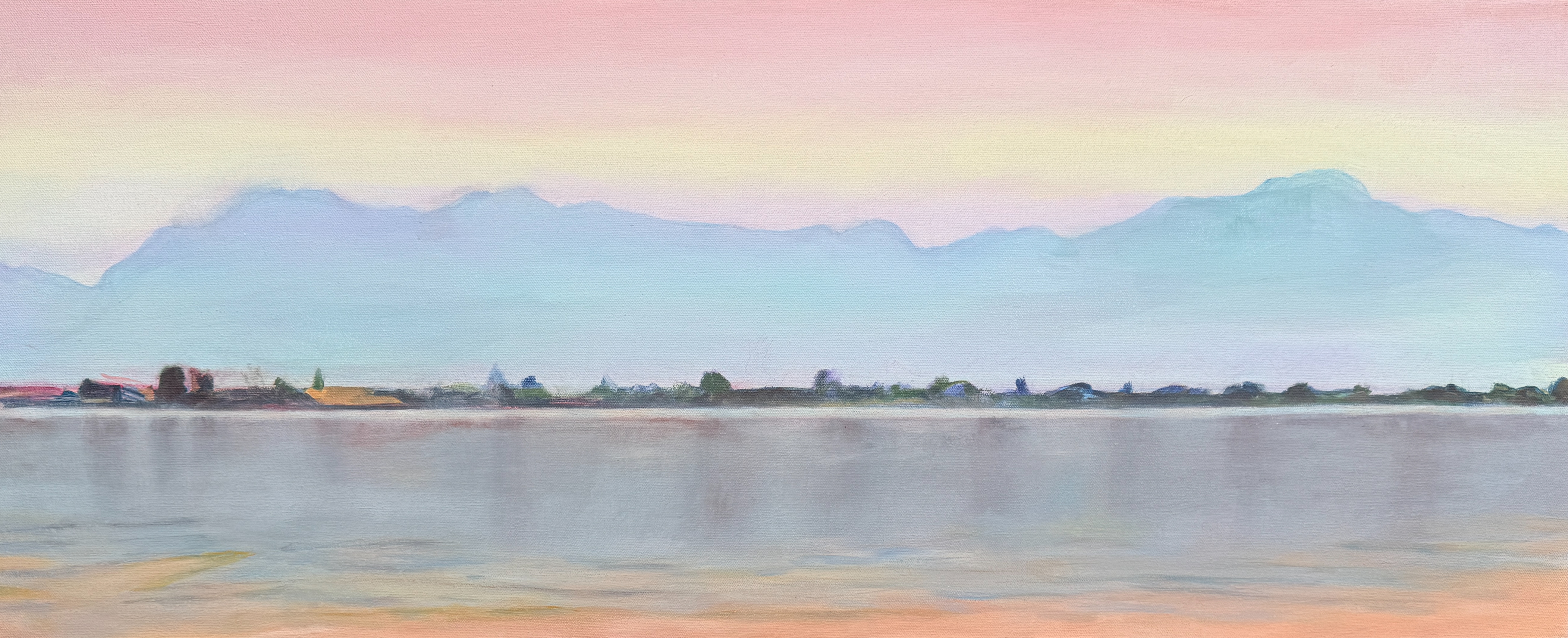 Vancouver's Coast Mountains (2025)
40 inches x 16 inches, acrylic on canvas,
C$2500