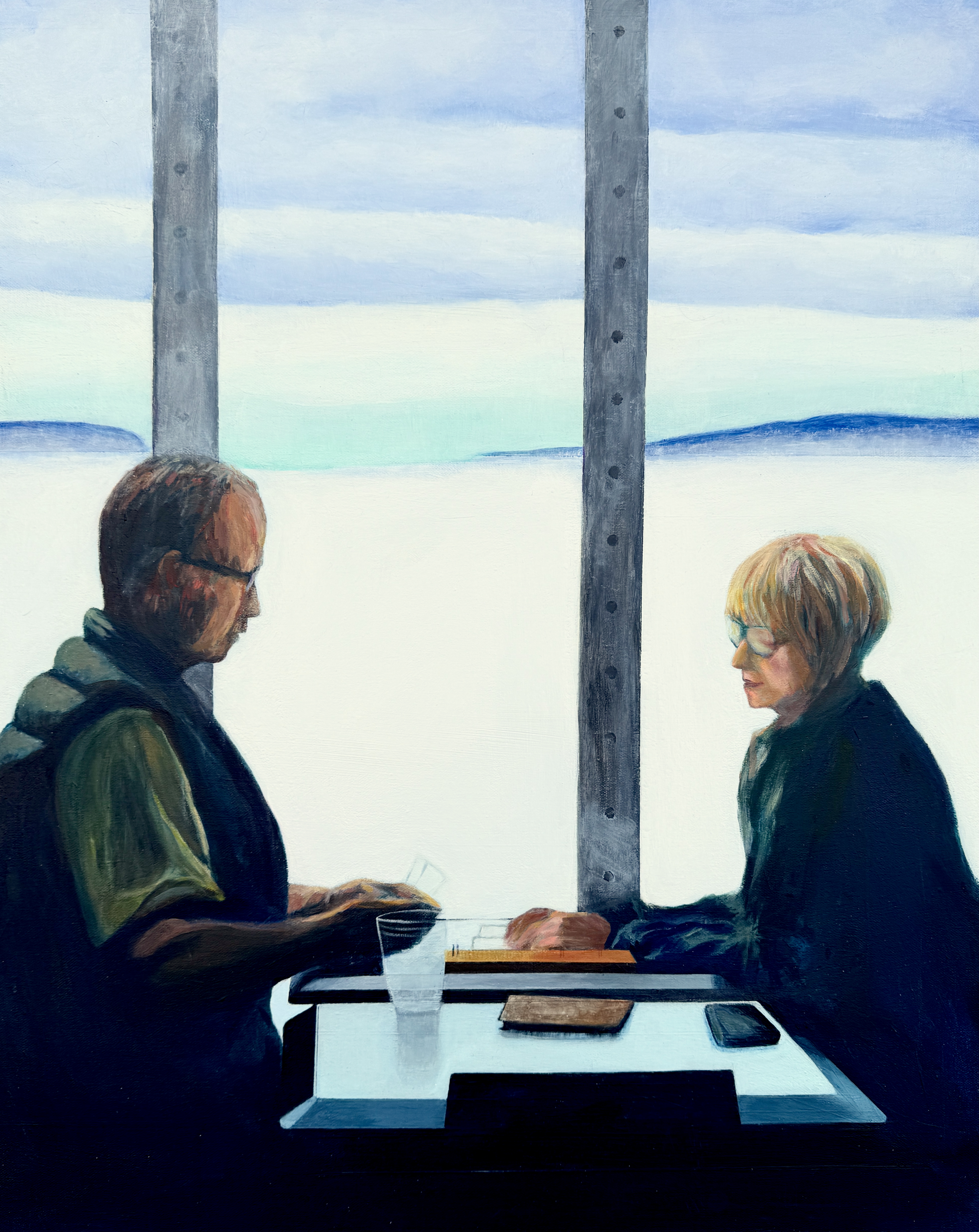 Crib Game on the BC Ferry (20
24 inches x 30 inches, acrylic on canvas
C$2500