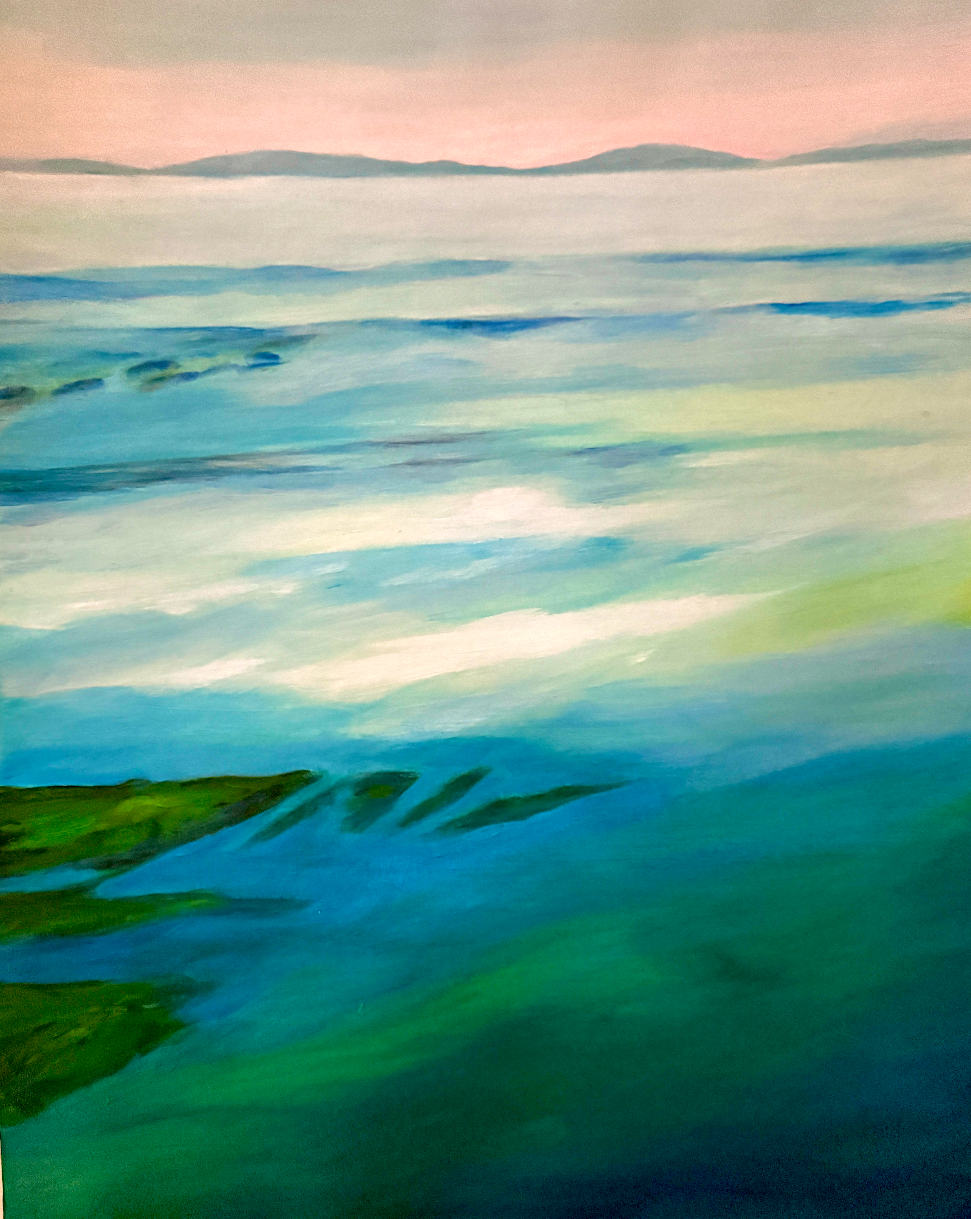 Tidal Flats i, Sea Island, 14 in. x 17 in., acrylic on paper, C$275