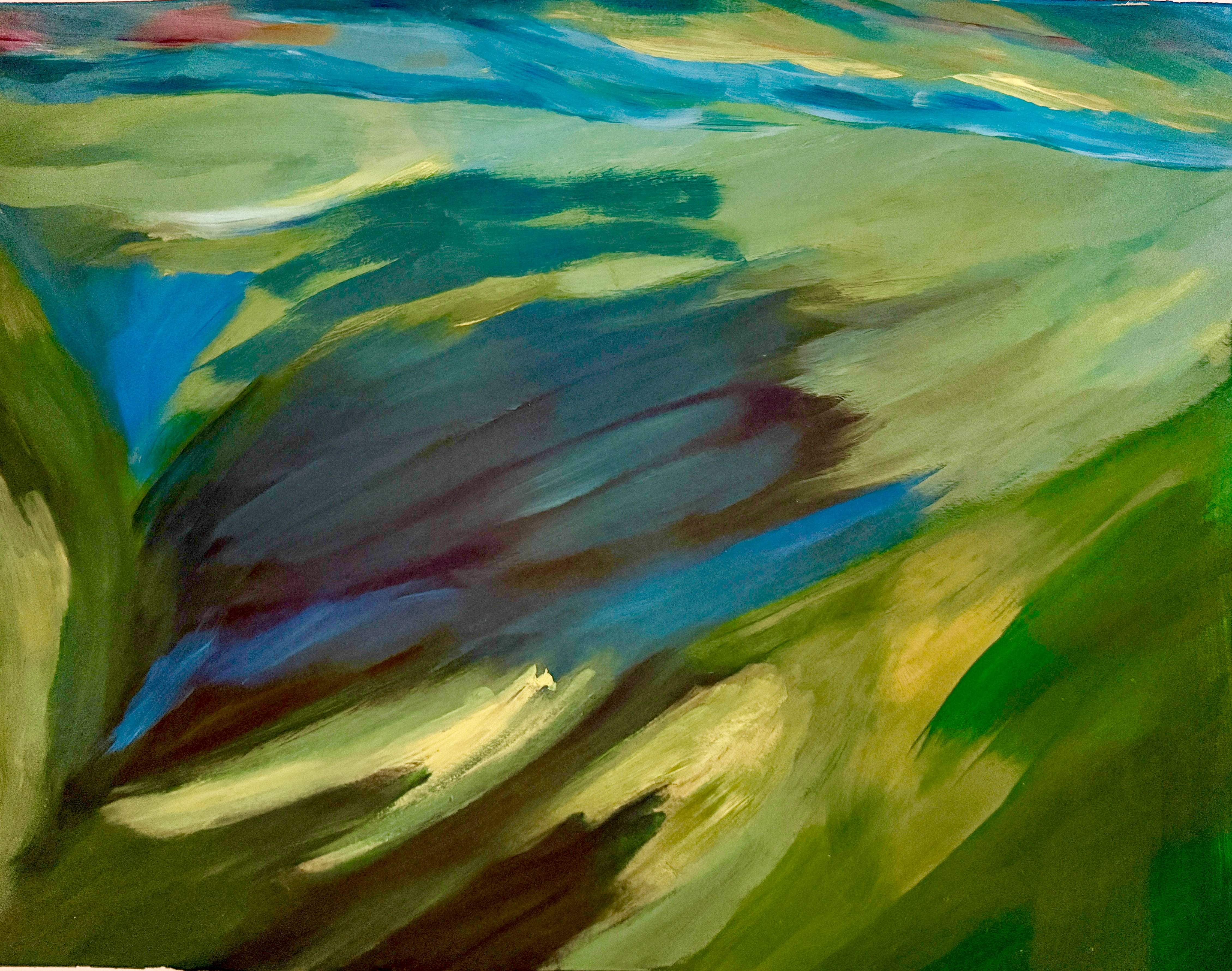 Tidal Flats iii, Sea Island, 14 in. x 17 in., acrylic on paper, C$325